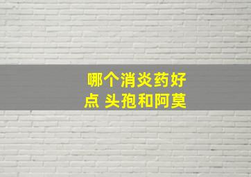 哪个消炎药好点 头孢和阿莫